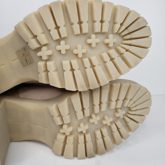 Dolce Vita Collin Dune Leather Nylon Chunky Heel Lace up Combat Boots Sz 9 - Picture 12 of 12